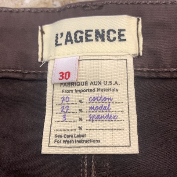 NWOT L’AGENCE Brown Margot Skinny High Rise Denim Jeans Cotton Blend Size 30 - Picture 5 of 6